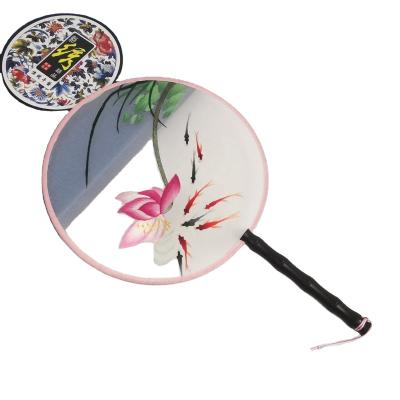 China Factory direct selling style high quality women's hand-held fan decorative fan national embroidery small fan for sale