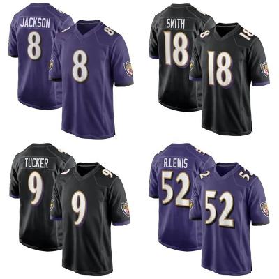 China Wholesale Breathable Baltimore City Pitched Raven Purple Team Uniform #8 Jackson #9 Tucker 52 Ray Lewis American Football Mens Tank Top for sale