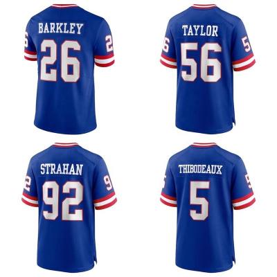 China Giant Royal Game 26 Barkley 19 Golladay 56 Taylor New York City Team Club Uniform Stitched American Football Custom Jersey QUICK DRY for sale