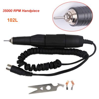 China Laboratroy Micromotor Handpiece 35000RPM 102L Handle Dental Nail Polishing Drill For Electric Dentist Manicure Apparatus Pedicure Tools for sale