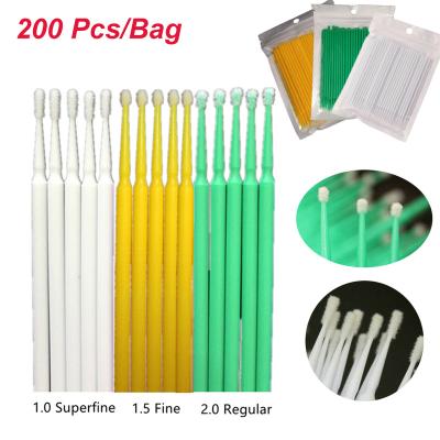 China Dental Hosptial Orthdent 200 Pcs/Bag Dental Micro Applicators Brush 1.0/1.5/2.0 Mm Size Disposable Bendable Dentist Orthodontic Materials Tools for sale