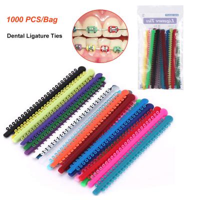 China Dental Orthdent 1000Pcs/Bag Dental Ligature Treatment Braces Dental Lab Orthodontics Teeth Elastomeric Materials Elastic Braces Elastic Bands for sale