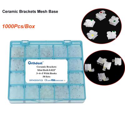 China Hosptial Orthdent 1000Pcs/Box Ceramic Braces Mini Roth /MBT 022 Brackets Braces 345 Dental Art Teeth Treatment Orthodontic Materials for sale