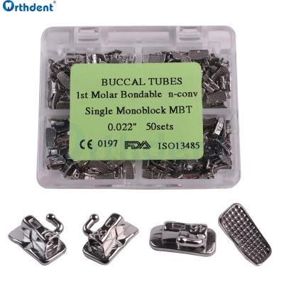 China For Buccal Tube 022 Buccal Tube 200Pcs/Box Dental Orthodontic Buccal Tube Monoblock Non-Convertible 1st Molars for sale