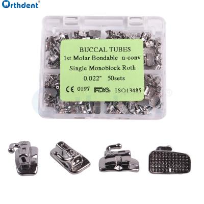 China For Non-conv Buccal Tube Monoblock Roth 022 200Pcs/Box Dental Buccal Tube Dental Roth 022 1st Orthodontic Molars for sale