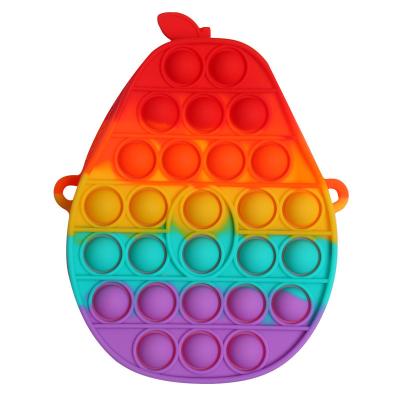 China Hot Selling Mini Coin Purse FT236 Amazon Rainbow Fidget Snap Sensory Purse For Kids Invent Toy Popping Fidget Mini Coin Purse Relief Bag Purse for sale