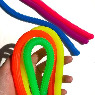 China 2021 Textured Colorful Tpr Trigger Trigger Elastic Noodle Pull Trigger Trigger Soft Stretchy String Triggers Sensory Toy for sale