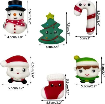 China Funny Educational Toy 6 Pack Big Size Christmas Mochi Squishies Squishies Toys for Kids Boys Girls Xmas Stocking Stuffers Gifts Gifts for sale