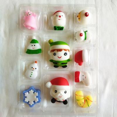 China Christmas Gifts Squishy Toy Advent Calendar Kids Squeeze Toy Soft TPR Cute Mochi Squishy Squishy Toy for sale