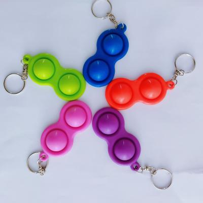 China Whole Sale Pressure Release Silicone Bubble Toys And Gifts For Babies Push The Noise Key Chain for sale