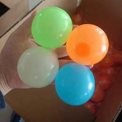 China 2021 New Design Decompression Colorful Fluorescent Instant Sticky Ball for sale