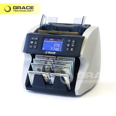 China Mixed Currencies Value Counting Counter Machine Bill Value Counter Of Euro USD Banknote Counter Multi Currency Denomination Professional Mixed Value Money for sale