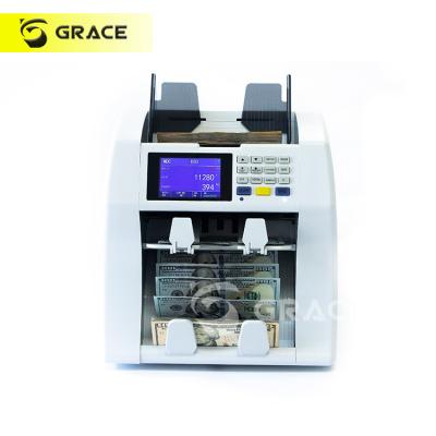 China 2 Pocket Two Note Fitness Sorter Money CIS Money Counter and Sorter with Serial Number Printing 500 Notes for sale