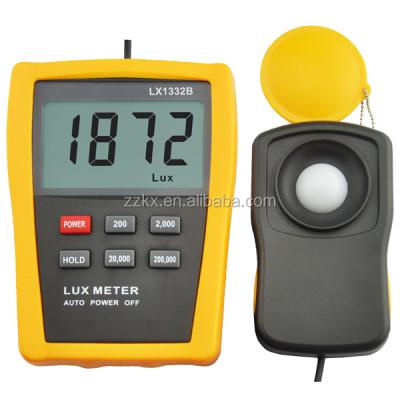 China Large LCD 200,000 Lux Test 3 1/2 Range Digital Lux Meter Environment Tester With Case LX1332B for sale