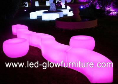 China Glow wedding and event Cube illuminated bar counter stool Built - in Lithium Battery for sale