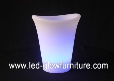 China LED container color changing lighting flower pots / vase with Battery or solar power for sale