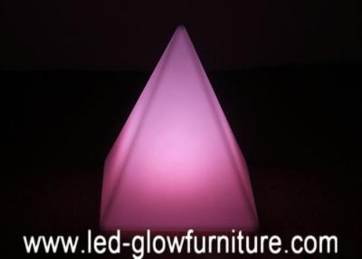 China Inductive charging Garden LED Decorations , color changing PE led pyramid light for sale