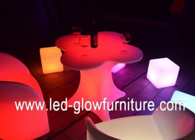 China Flower shape illuminated cocktail table cubes / led coffee tables with lights for sale