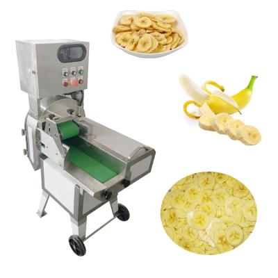 China Adjustable Size Slicer Industrial Electric Banana Plantain Chips Vegetable Cut Slicing Machine for sale