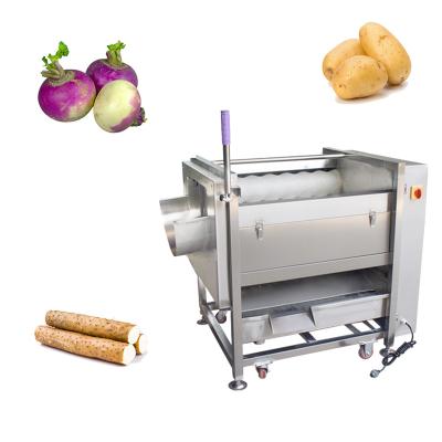 China Automatic Discharge Root Vegetable Carrot Skin Peeler Yam Peeling Machine for sale