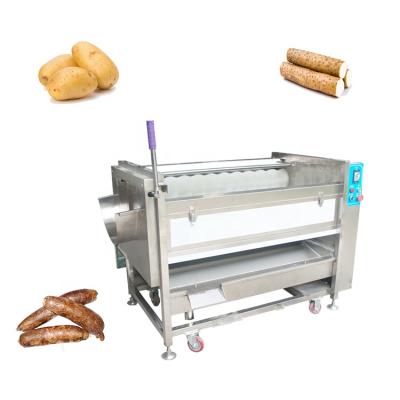 China Automatic Discharge Flour Making Processing Yam Skin Peeler Cassava Peeling Machine for sale