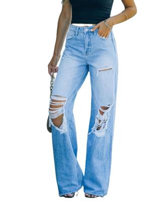 China Wholesales Breathable Spring Casual Denim Pants Work Wear Jean Trousers Casual Women Pants For Women 2022 Casual for sale