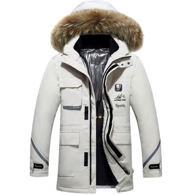 China 2022 Best Plus Size Duck Down Men's White Waterproof Sale Winter Long Sale Men's Casual Hooded Coat Anorak Jacket Stripper Jacket for sale