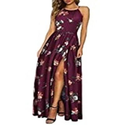 China Fashion Anti-Static Adult Casual Party Floral Long Dress for sale