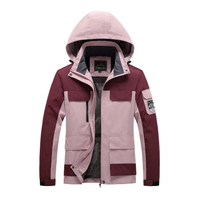 China Breathable Women's Ski Jacket Mountain Windbreaker Hooded Waterproof Jacket for sale