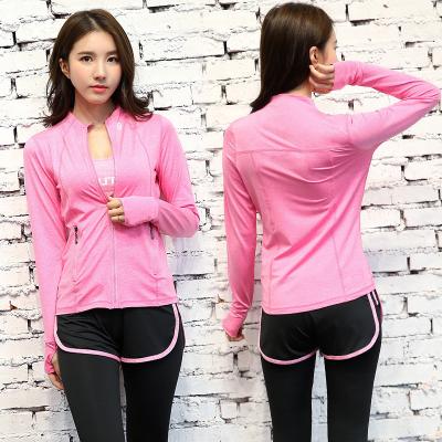 China 2021 Custom Waterproof Women's Sports Jacket Workout Yoga Clothes Set To Keep Warm for sale