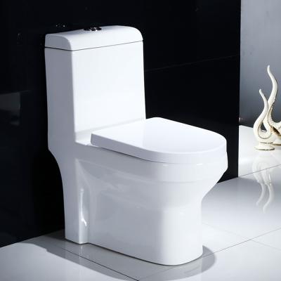 China Seamless Porcelain One Piece Elongated Water Closet With Easy To Clean for sale