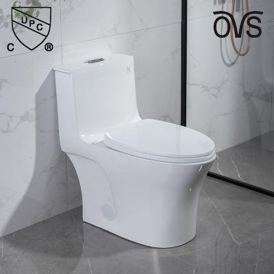 China Dual Flush One Piece Elongated Toilet Matt Black S Trap for sale