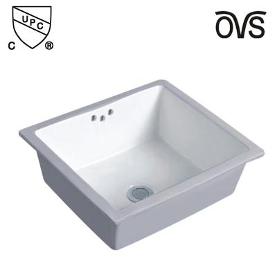 China Solid Surface Ceramic Under Counter Wash Basin For Kitchen for sale