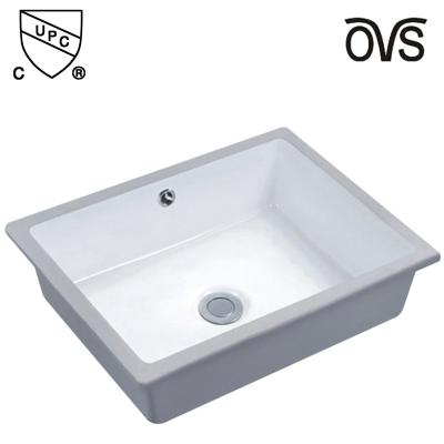 China No Dots Undermount Ada Bathroom Sink Ceramic Decorative Wash Basin for sale