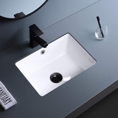 China Lavabo blanco China vítrea de Undermount del nuevo rectángulo elegante en venta