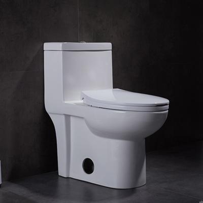 China 28inch Siphonic One Piece Toilet Comfort Height Elongated Hotel Bathroom for sale