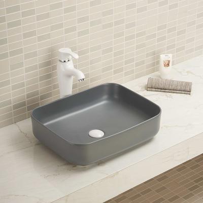 China Pequeño fregadero rectangular del buque de la porcelana del lavabo de la encimera 20 pulgadas en venta