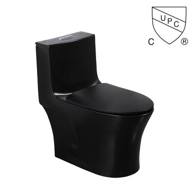 China Los retretes Matte Black de los cuartos de baño de Iapmo retrete rasante dual de 1 pedazo alargaron Siphonic de cerámica en venta