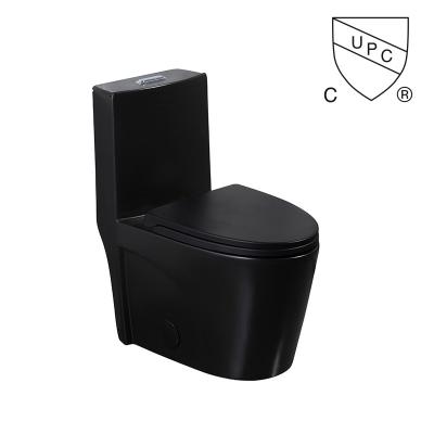 China Retretes duales Matte Black Csa Toilet With 10,5 de los cuartos de baño de la válvula rasante del sifón áspero en negro en venta