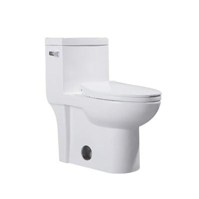 China Modern One Piece Skirted Toilet Round Seat White Elongated Comfort Height for sale