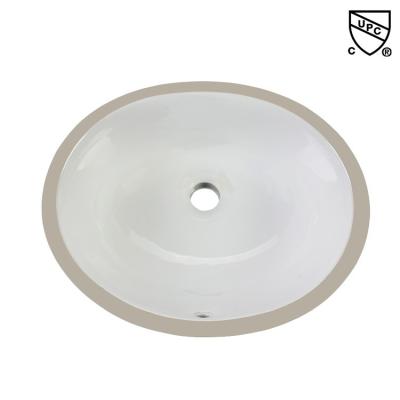 China 16 Inch White Porcelain Undermount Bathroom Sink Undermount Vanity Basin Dining Table for sale