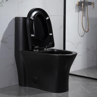 China Bidet Skirted Toilet American Standard Elongated Black Comfort Height for sale