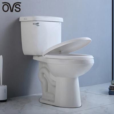 China Two Piece Western Toilet Bowl american standard comfort height round toilet for sale