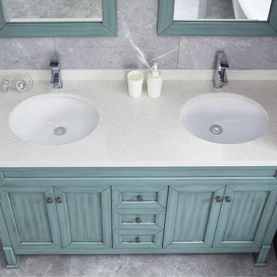 Cina Piccolo lavandino del bagno di Undermount del giro 20 pollici di Governo bianco ceramico di vanità in vendita