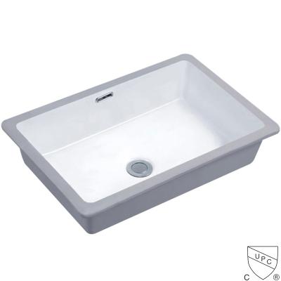 China Washroom Undermount Vanity Sink Bowl White Solid Surface Streamlined for sale