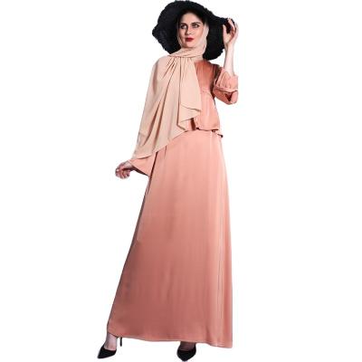 China New Design Polyester Double Layer Polyester Abaya Abaya Dubai Color Pure Abaya Muslim Women Muslim Dress for sale