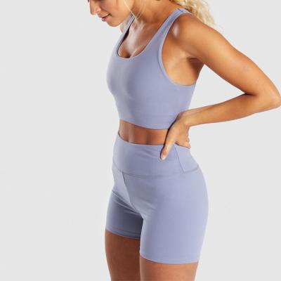 China Anti-UV sports tops fitness private label fitness wear women to work out short sets yoga wear for sale