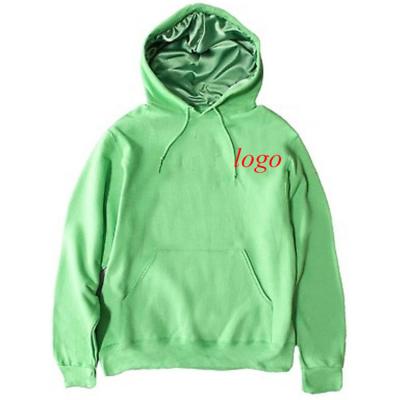 China Breathable Custom High Quality Print Embroidery Custom Hoodie Fleece Inside Pull Over Satin Striped Hoodie for sale