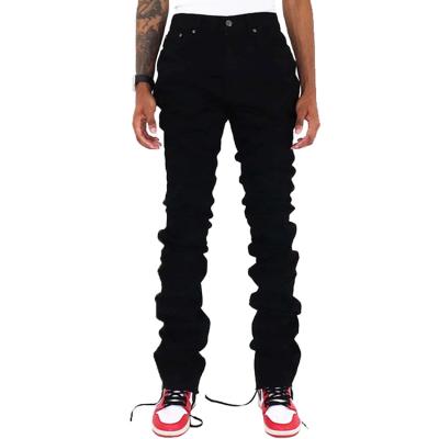 China Vintage Breathable Wholesale Design Denim Skinny Fit Stacked Mens Jeans for sale