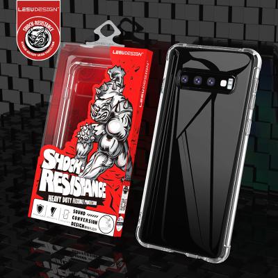 China Wholesale Shockproof LEEU DESIGN Transparent Shockproof Cell Phone Cases For Samsung S8 S9 S10 plus E 5G NOTE 10 PRO S20+ 20 S20Ultra for sale